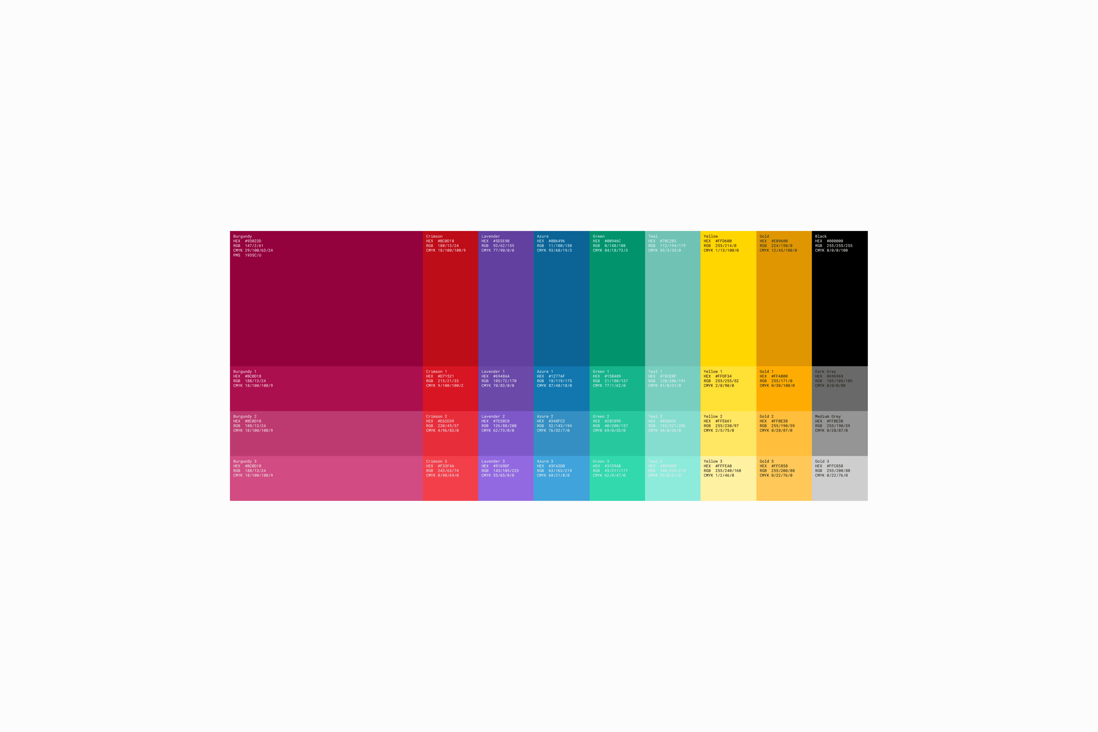 Ref Garden brand color chart