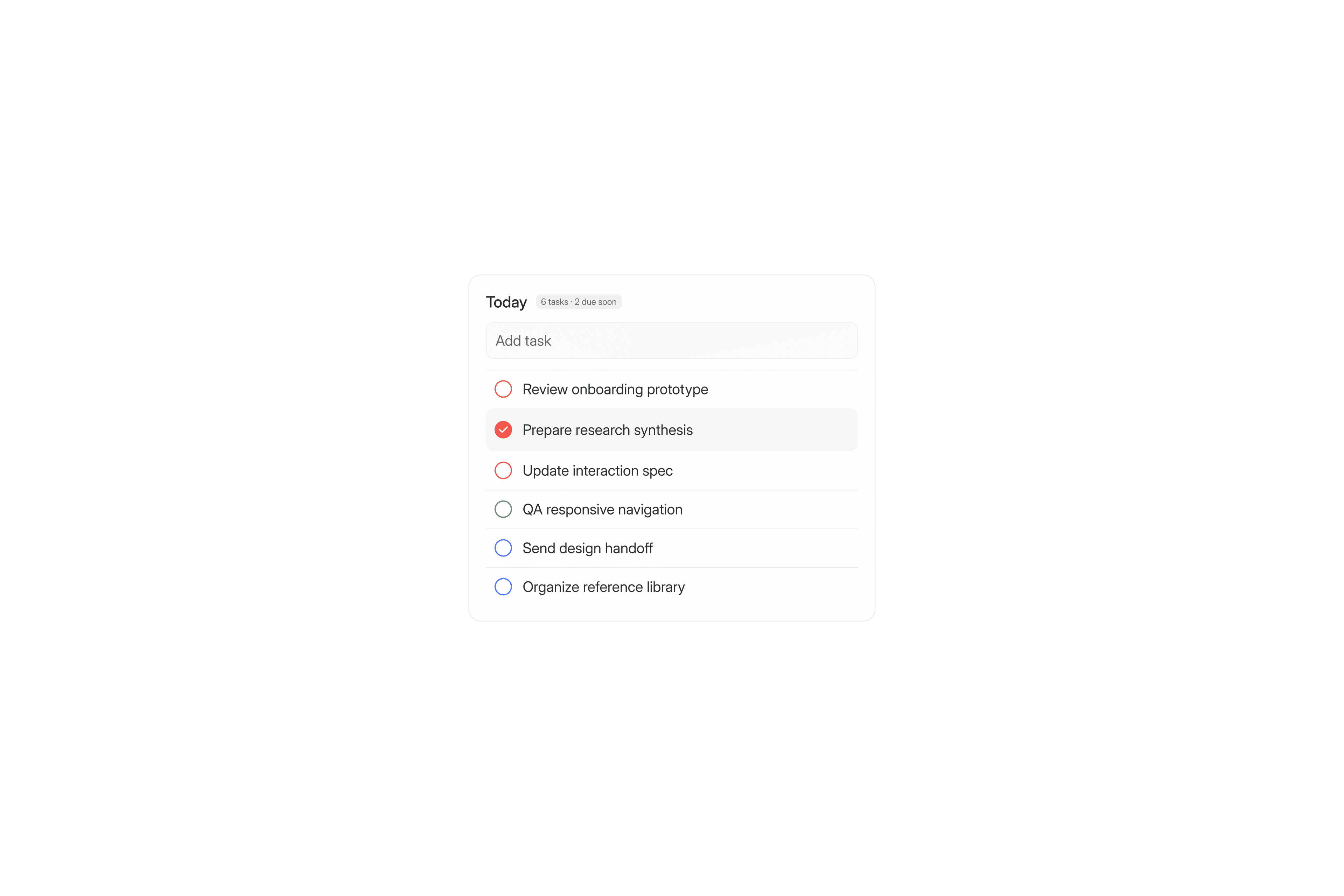 Ref Garden today tasks interface