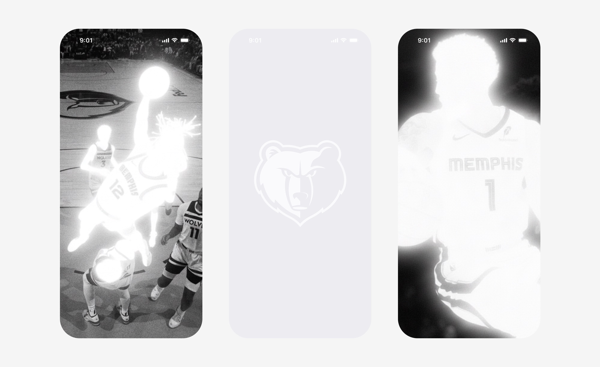 Memphis Grizzlies — onboarding screens, infrared study